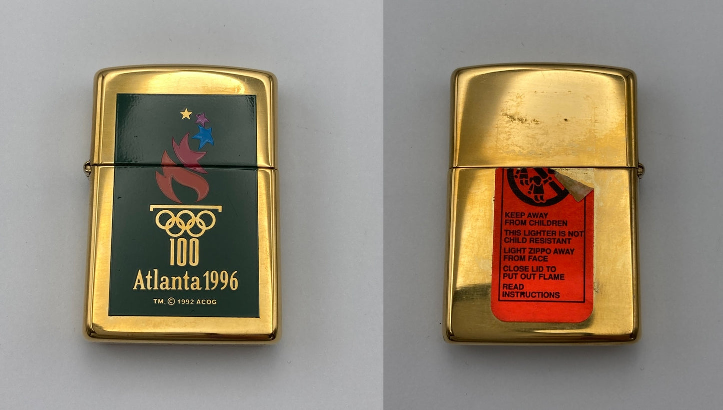 zippo Atlanta 1996 アトランタオリンピック ジッポーライター 中古 D4