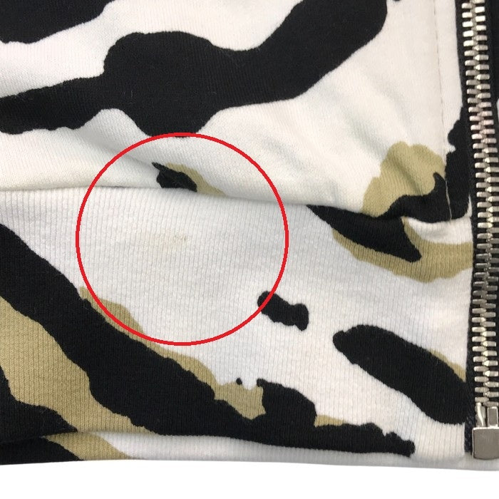 GUCCI グッチ パーカー レディース 春 コットン ゼブラ柄 スウェット ストレッチ フルジップ マルチカラー Sサイズ 355483 X3A71 中古 T1