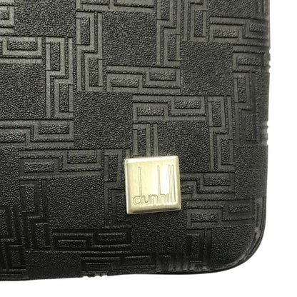 Dunhill ダンヒル ディーエイト ショルダーバッグ メンズ 斜め掛け エンボス PVC マグネット ブラック 中古 T1