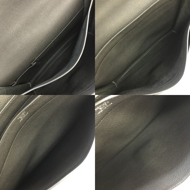 HERMES エルメス サックアデペッシュ ブリーフケース メンズ ビジネスバッグ 書類ケース シルバー金具 ブラック 中古 T1