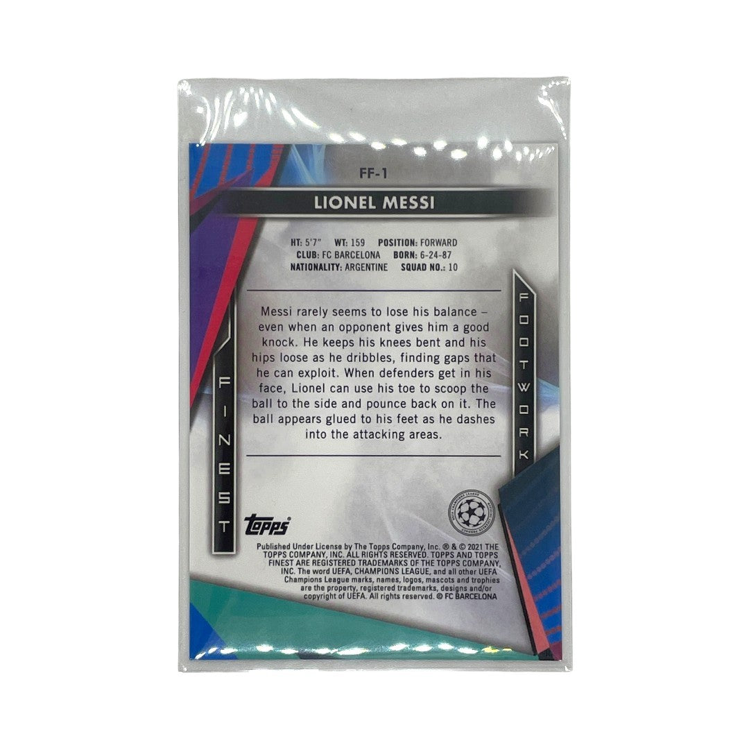 TOPPS サッカーカード FINEST FOOTWORK LIONEL MESSI BARCELONA #FF-1 中古 IT1
