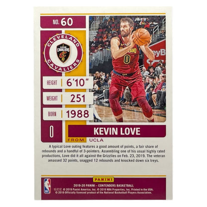 PANINI NBAカード CONTENDERS KEVIN LOVE CAVALIERS /125 #60 中古 IT2