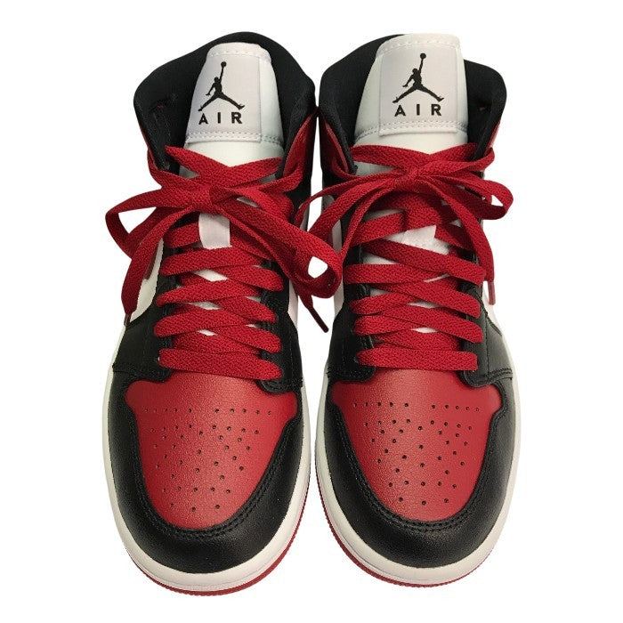 NIKE ナイキ エアジョーダン 1 スニーカー レディース バスケット AIR JORDAN レッド/ブラック/ホワイト MID 23.0cm BQ6472-079 中古 T1