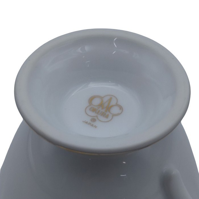 OKURA 大倉陶園 フリル ゴールドライン コーヒーカップ&ソーサー 6客 中古 H4