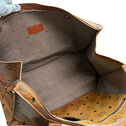 MCM エムシーエム トートバッグ MCM柄 レザー ブランド ロゴグラム 鞄 A4 大容量 中古 W４