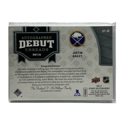 UPPER DECK NHLカード ULTIMATE COLLECTION JUSTIN BAILEY SABRES 07/99 #DT-JB 中古 IT2