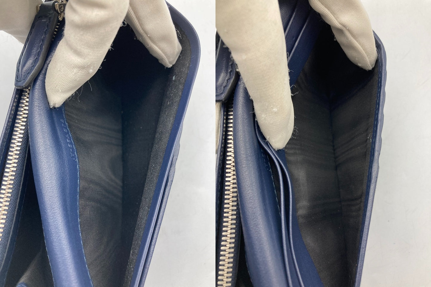 Salvatore Ferragamo サルヴァトーレフェラガモ レザー 2つ折り長財布 メンズ 中古 D4