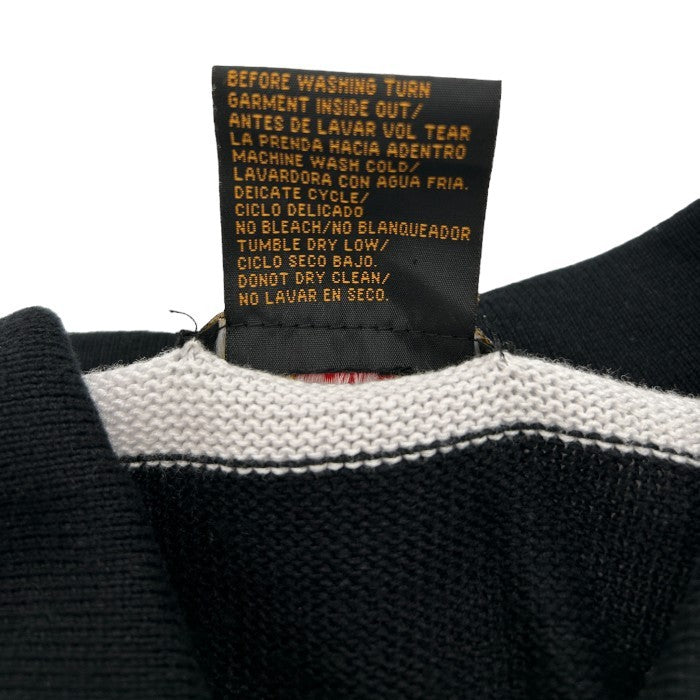 FB COUNTRY エフビー カウンティ 半袖 ニット ポロシャツ 3XL メンズ ボーダー ブラック ホワイト 大きめ 中古 W４