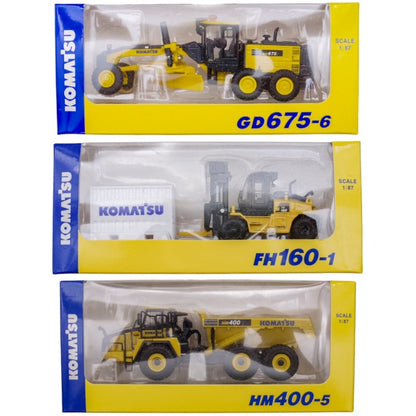 KOMATSU コマツ オリジナルミニチュアカー 10点セット 1/87スケール 非売品 株主優待 建築機械 ミニカー 中古 a1