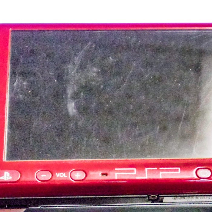 バッテリーなし SONY SCE PSP プレイステーションポータブル ブラック/レッド PSP-3000 本体 中古 a1