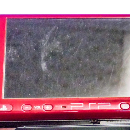バッテリーなし SONY SCE PSP プレイステーションポータブル ブラック/レッド PSP-3000 本体 中古 a1