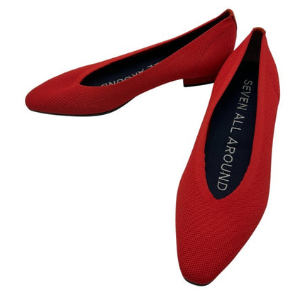 ESTNATION エストネーション SEVEN ALL AROUND ロウヒール ナイロンストレッチ フラットシューズ バレエシューズ 7(約24cm） 靴 シューズ ローヒール レディース 中古 W４