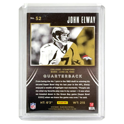 PANINI NFLカード BLACK GOLD JOHN ELWAY BRONCOS /49 #52 中古 IT1