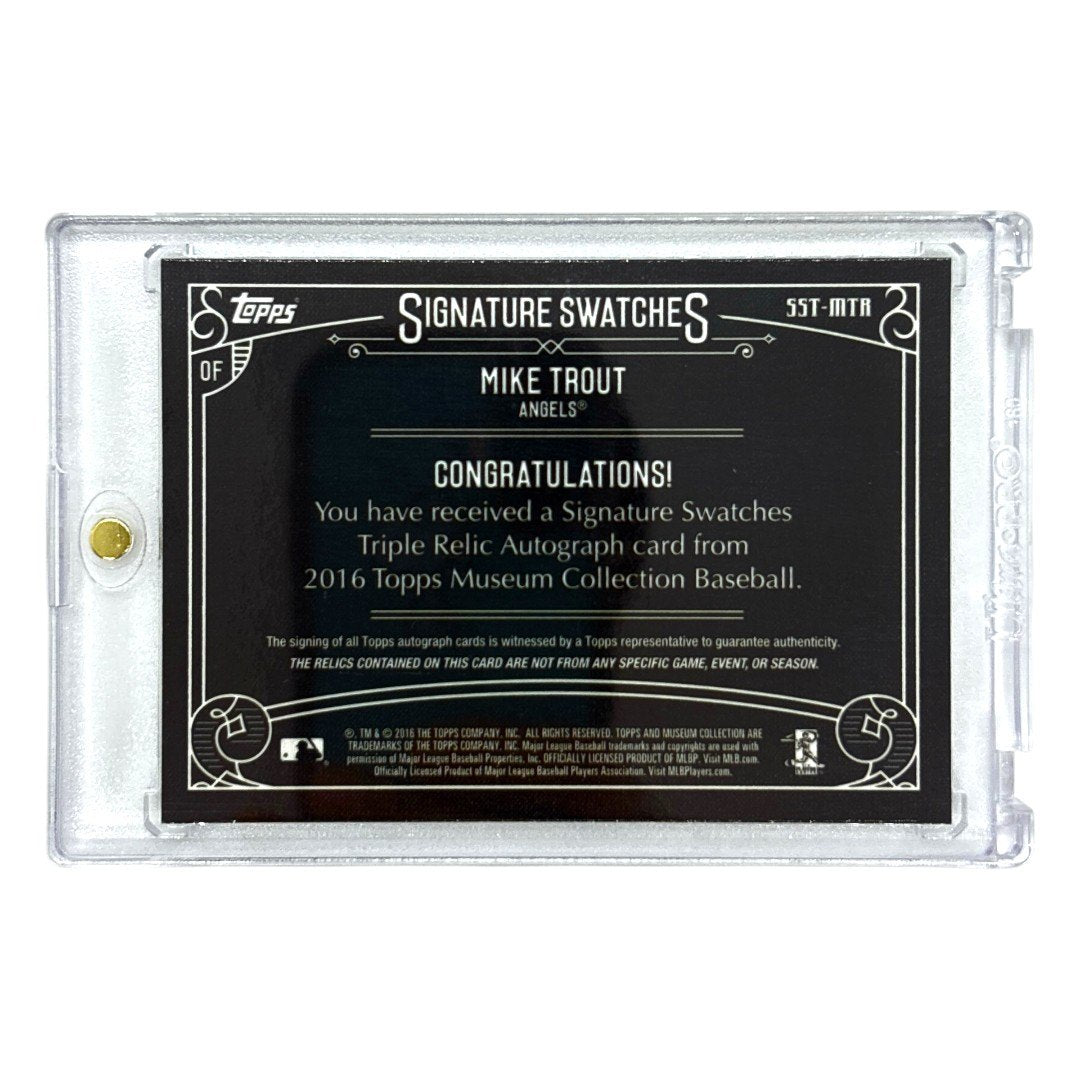 TOPPS MLBカード MUSEUM COLLECTION MIKE TROUT ANGELS 48/50 #SST-MTR 中古 IT1