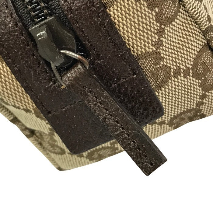 GUCCI グッチ GGキャンバス コスメポーチ レディース 化粧ポーチ 小物入れ ブラウン 29596 中古 T1