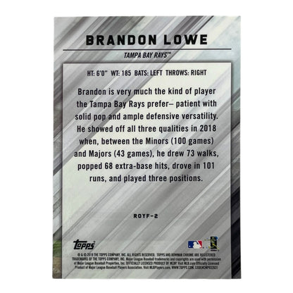 TOPPS MLBカード BOWMAN CHROME BRANDON LOWE TAMPA BAY RAYS /150 #ROYF-2 中古 IT2