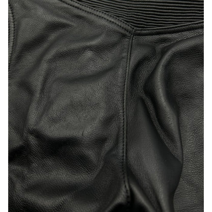 RAVINE ラヴィーン ライダースパンツ M メンズ 牛革 レザー バイク 膝あて プロテクター 中古 W４