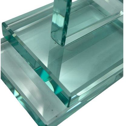 OMODOMO オモドモ イタリア製 テーブルクロック 置時計 インテリア ガラス おしゃれ 小物 中古 W４