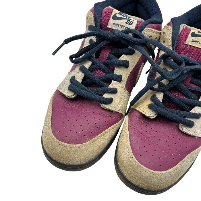 NIKE SB DUNK LOW PRO ナイキエスビー ダンク ロー プロ スニーカー BQ6817-001 バーガンディ/グレー 28cm ナイキ 靴 シューズ メンズ 希少 中古 W４