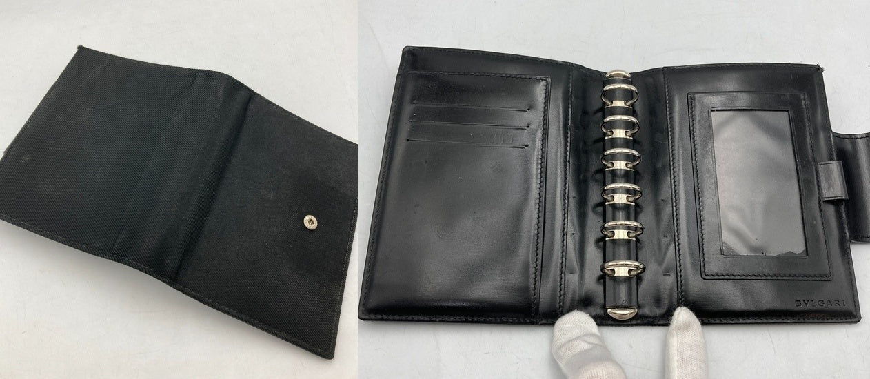 BVLGARI ブルガリ 手帳カバー 6穴 システム手帳 中古 D4