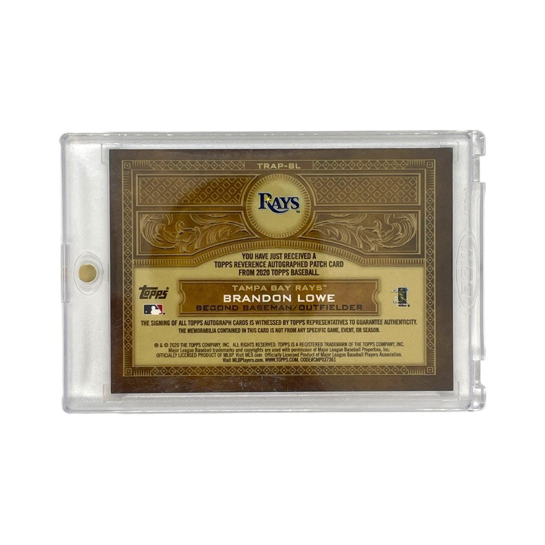 TOPPS MLBカード REVERENCE AUTOGRAPHED PATCH BRANDON LOWE 07/10 #TRAP-BL 中古 IT1