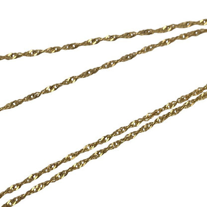 K18 ネックレス レディース スクリューチェーン ウサギモチーフ 乳白色 石付き ゴールド 40cm 中古 T1