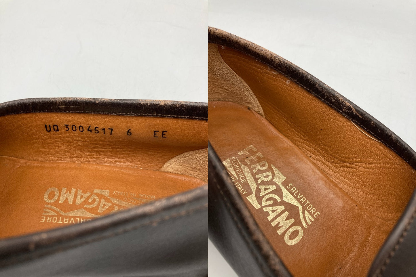 Salvatore Ferragamo サルヴァトーレフェラガモ ガンチーニ ローファー スリッポン UQ3004517 メンズ サイズ6 EE 中古 D4