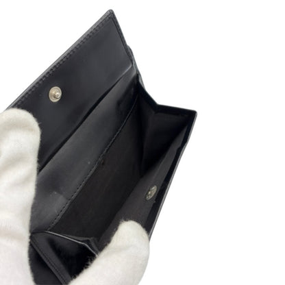 PRADA プラダ 二つ折り 財布 レザー 本革 メンズ 小銭入れ付 札入れ ブラック 中古 W4