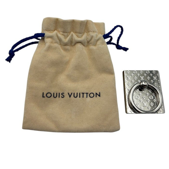 LOUIS VUITTON ルイヴィトン サポートテレフォン フォンリング スマートフォン アクセサリー M67285 シルバー スマホリング ブランド モノグラム 中古 W４
