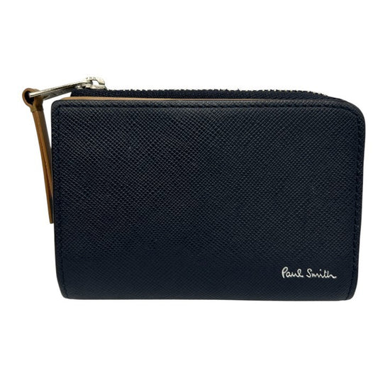 Paul Smith ポールスミス ブライトストライププラ― コイン＆キーケース 小銭入れ メンズ ネイビー コンパクト コインケース 中古 W４