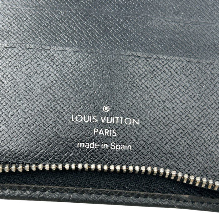LOUIS VUITTON ルイ・ヴィトン タイガ ポルトビエ モネジップ 二つ折り 財布 M30672 レザー コンパクト ファスナー ブランド 中古 W４