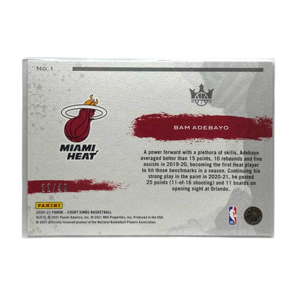 PANINI NBAカード COURT KINGS BAM ADEBAYO MIAMI HEAT /49 #1 中古 IT2