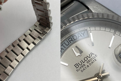 [訳アリ] BULOVA ブローバ スーパーセビル デイデイト オートマティック 腕時計 中古 D4