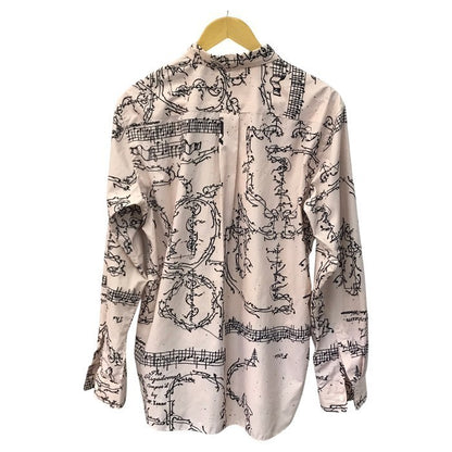 COMME des GARCONS コムデギャルソン HOMME DEUX シャツ メンズ 長袖 2019 音符 ピンク Mサイズ DE-B059 中古 T1