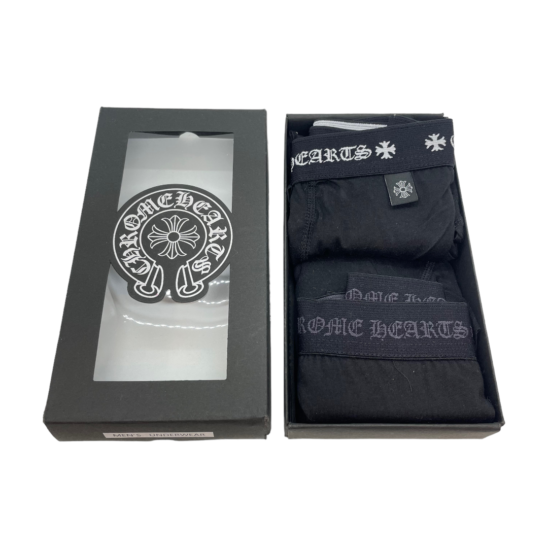 未使用品 CHROME HEARTS クロムハーツ ボクサーパンツ メンズ 2点セット M 中古 IT1