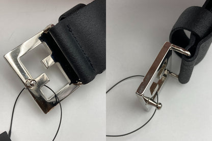 FENDI フェンディ Fバックル レザーベルト メンズ 中古 D4