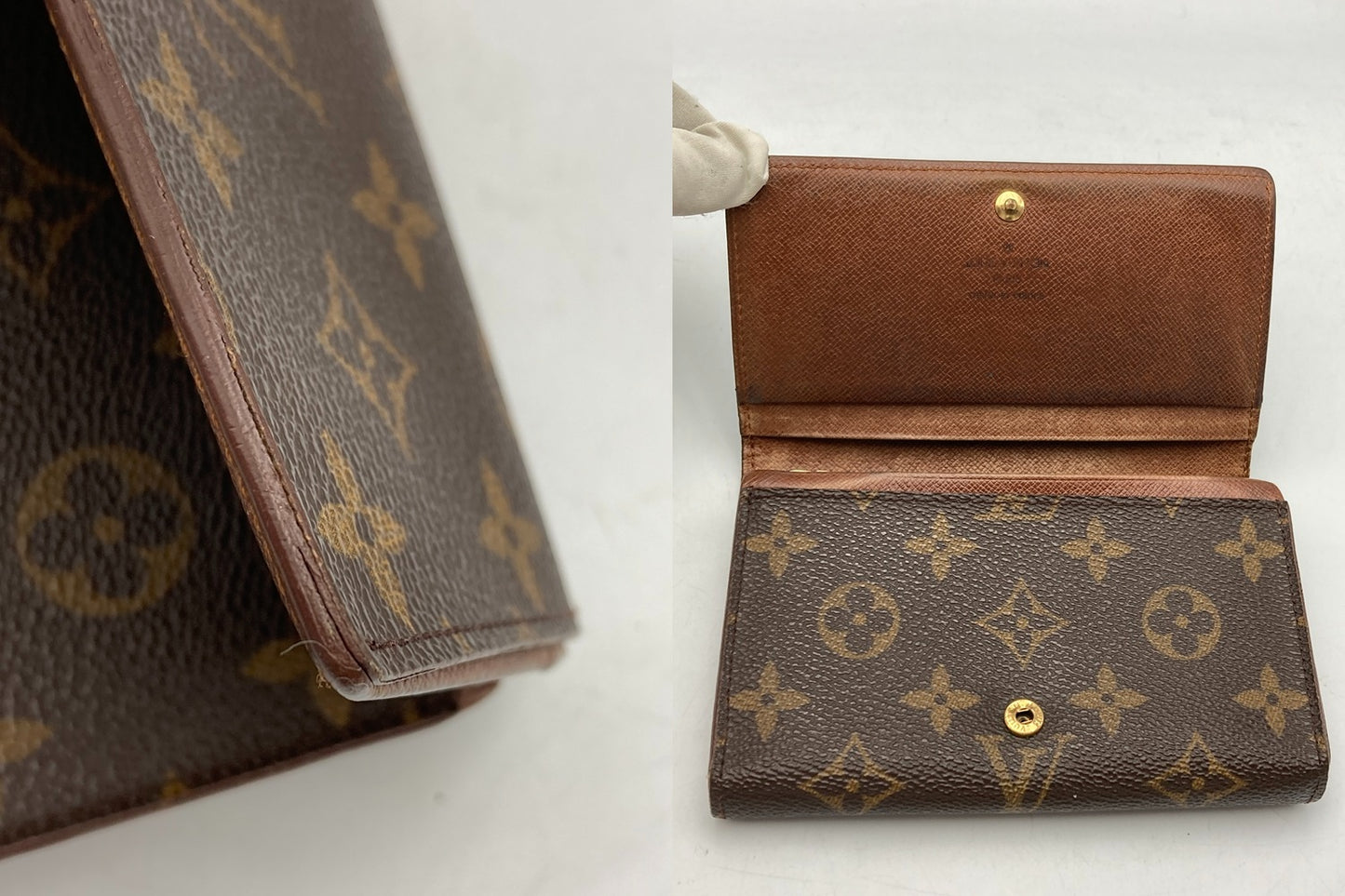 LOUIS VUITTON ルイヴィトン モノグラム ポルトモネ ビエ トレゾール M61730 中古 D4