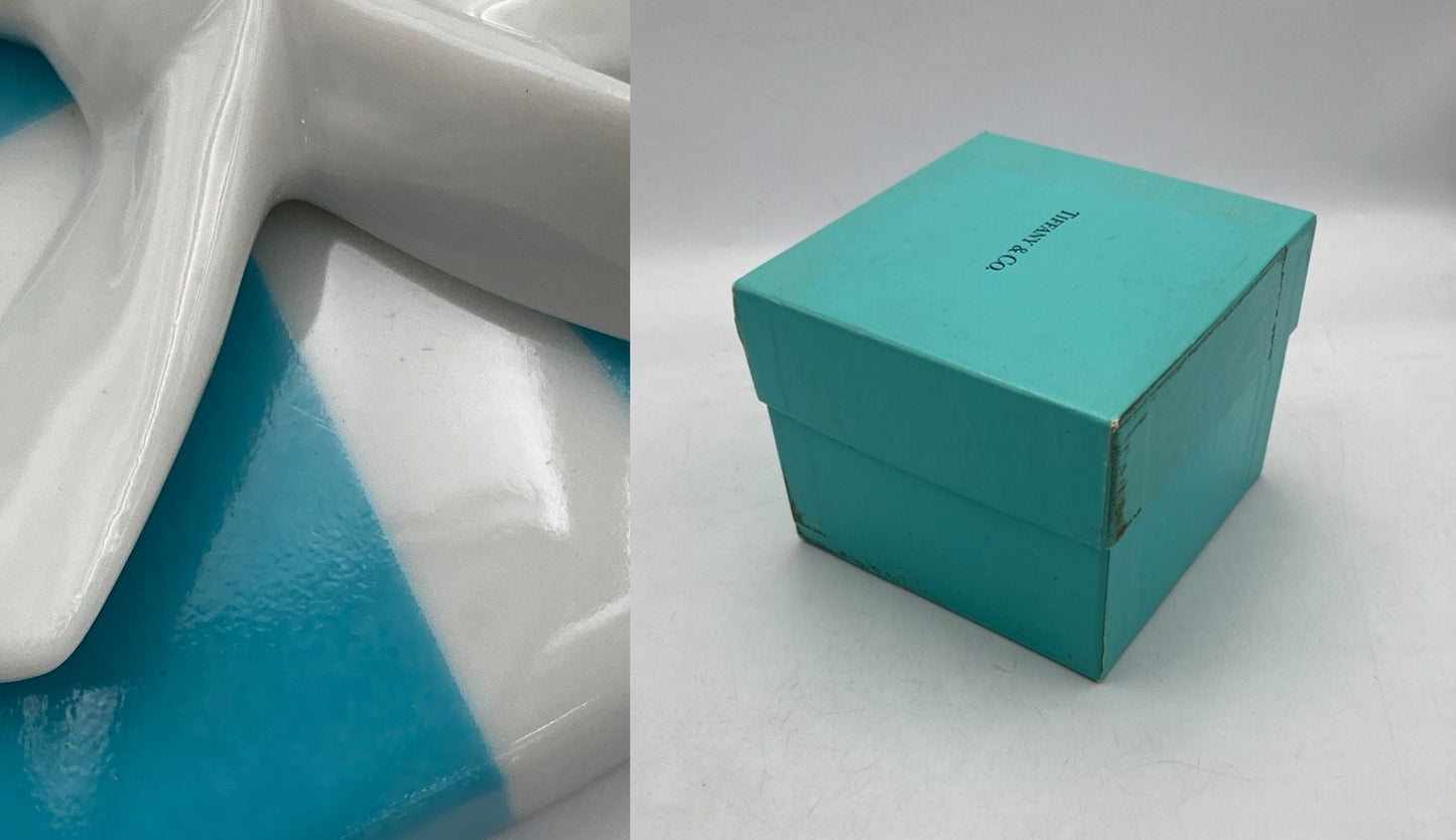 TIFFANY＆Co. ティファニー ミニブルーボウBOX 小物入れ 中古 D4