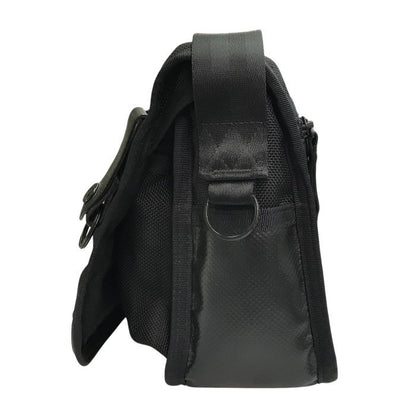 PORTER ポーター ヒート ショルダーバッグ ユニセックス ナイロン HEAT フラップ 斜め掛け コンパクト ブラック 703-06974 中古 T1