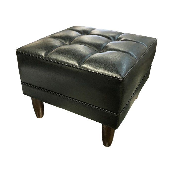 karimoku カリモク オットマン ヴィンテージ レトロ 家具 スツール ブラック 中古 T1