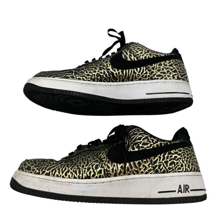 NIKE ナイキ エアフォースワン 488298-702 スニーカー 27cm 靴 シューズ AIR FORCE1 ゴールド エレファント 中古 W４