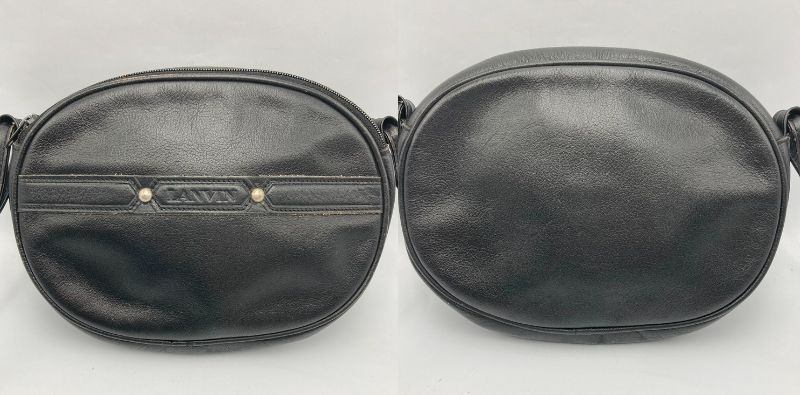 LANVIN ランバン ヴィンテージ レザー ショルダーバッグ 中古 D4