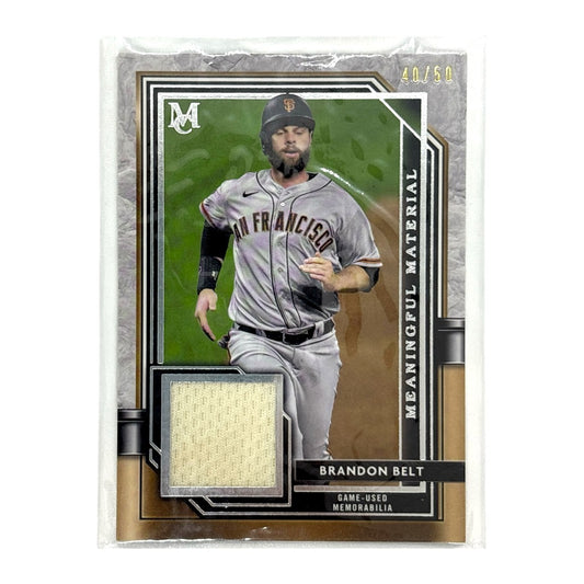 TOPPS MLBカード MUSEUM COLLECTION BRANDON BELT SAN FRANCISCO GIANTS 40/50 #MMR-BBE 中古 IT1