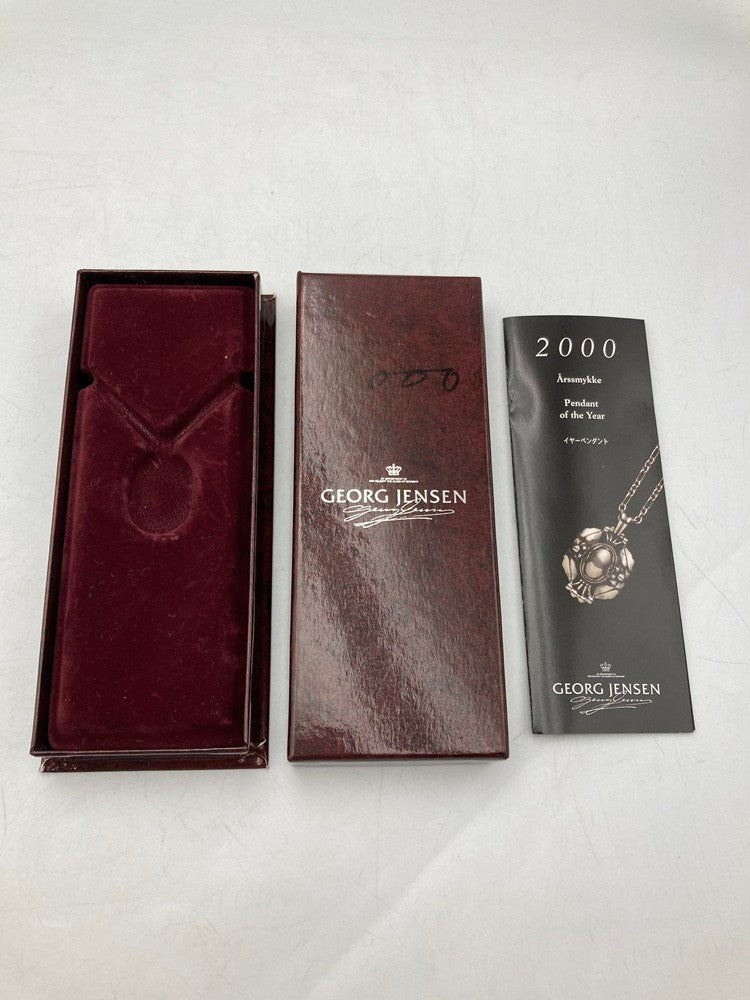 GEORG JENSEN ジョージジェンセン 2000年 ヘリテージ イヤーネックレス SV925 ヘマタイト 中古 D4