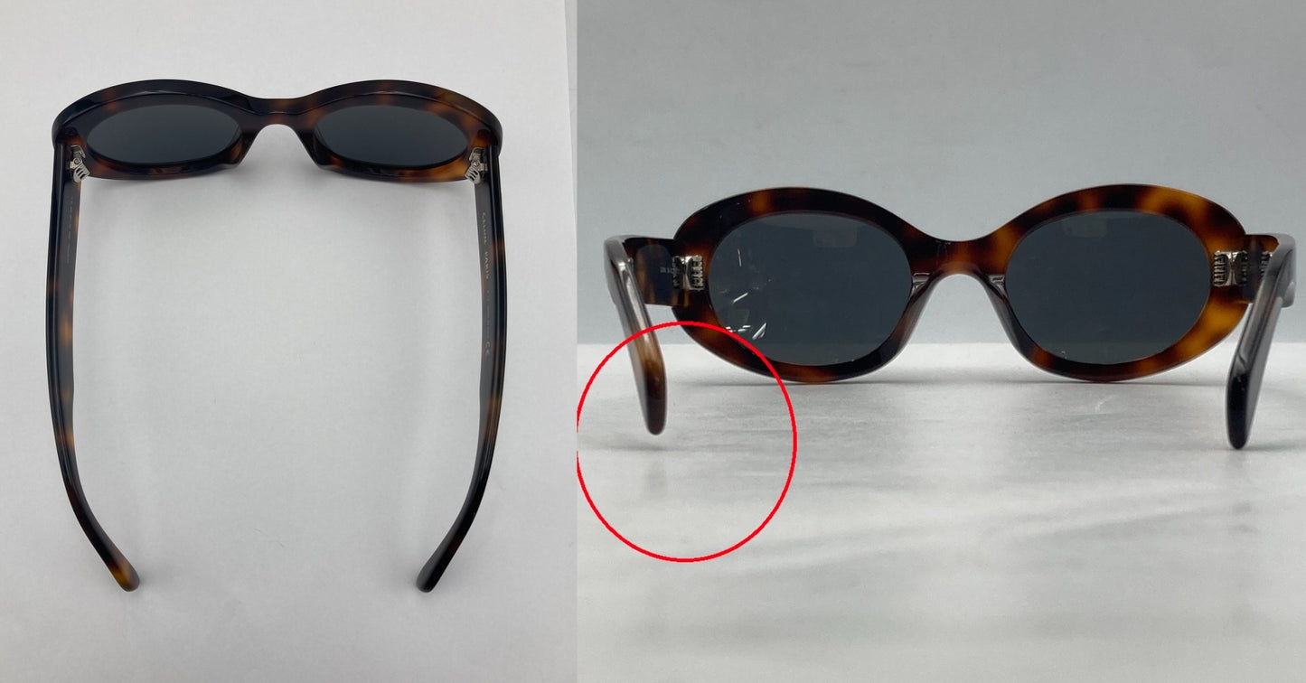 CELINE セリーヌ トリオンフ オーバル型 サングラス CL40194U 中古 D4