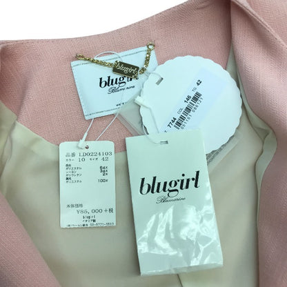 blugirl ブルーガール スプリングコート レディース フリル ビジュー ミドル丈 ピンク 42サイズ LD0224103 中古 T1
