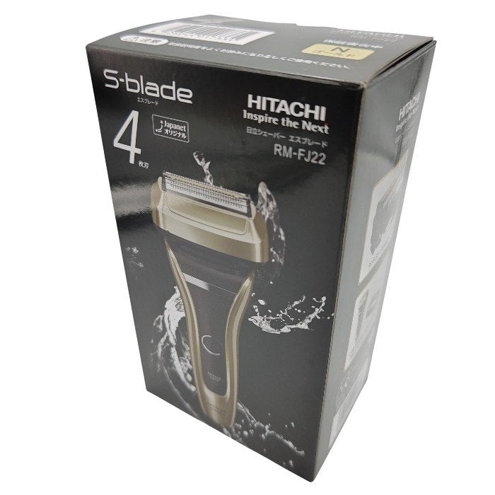【未使用品】 HITACHI 日立 S-blade エスブレード 4枚刃 シェーバー RM-FJ22 (N ゴールド) 中古 H4