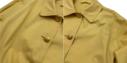 Burberrys バーバリーズ ヴィンテージ ステンカラー コート ノバチェック 金ボタン 40 FNA62-257 アウター ドローコード 春 秋 ライトアウター チェック柄 中古 W４