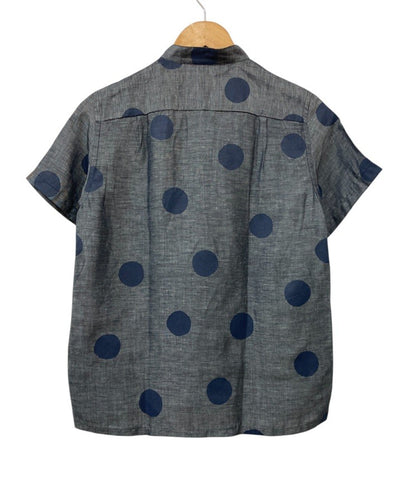 SOU・SOU ソウソウ 京型友禅染 麻混 バンドカラーシャツ 水玉 サイズSS 中古 D4