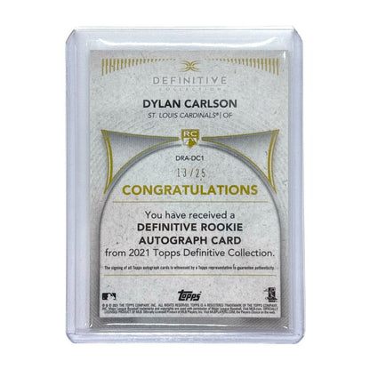 TOPPS MLBカード DEFINITIVE COLLECTION DYLAN CARLSON ST. LOUIS CARDINALS 13/25 #DRA-DC1 中古 IT1